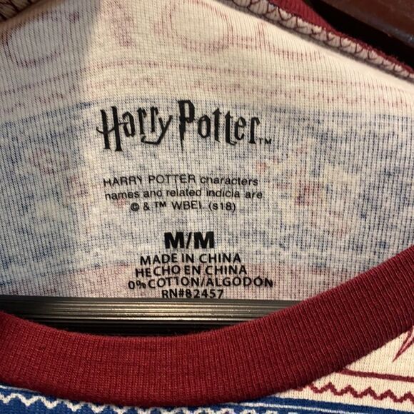 Harry Potter Christmas/winter long sleeve Pj top - Picture 4 of 8